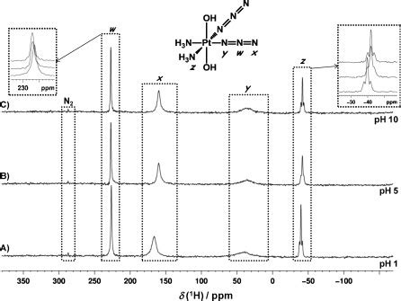 1D 14N 1H NMR Spectra Of Complex 1 In D2O In The Dark At 298 K At A