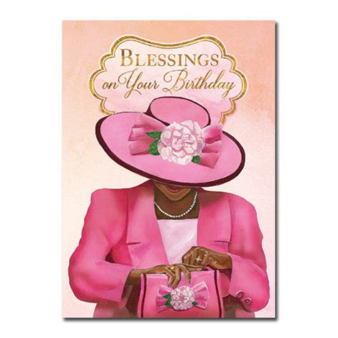 Blessings African American Birthday Card 7x5 Inches High Gloss