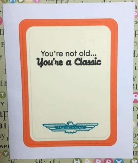 Ford Thunderbird T Bird Birthday Card Gratuit Shipping Etsy