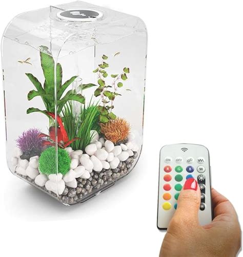 Biorb Life 60l Clear Aquarium Fish Tank With Multi Colour Led Lighting