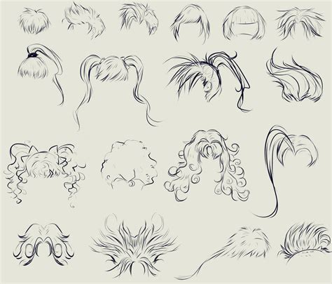 Anime Hairstyles Drawing Reference Male Hairstyle Reference Sheet By