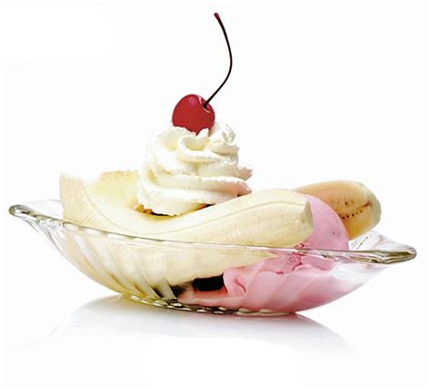 Set Of 2 Glass Banana Split Dishes Ice Cream Dessert Sundae Serving