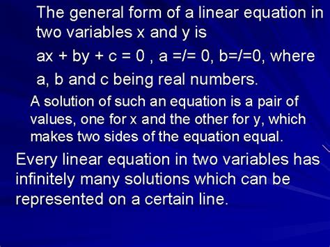 Linear Equation In Two Variables General Form Tessshebaylo