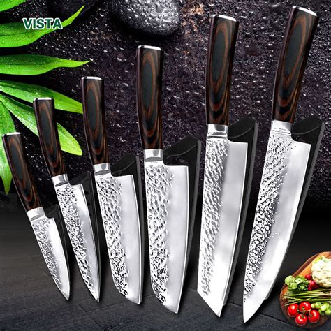 kitchen knife 8 inch professional japanese chef knives 7cr17 440c high carbon stainless steel