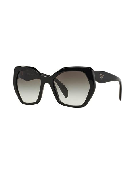 Prada Women S Oversized Geometric Sunglasses In Black Save 30 Lyst