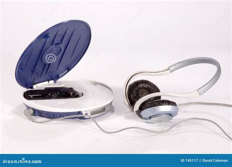 Cd Player With Headphones Stock Image Image Of Music Listen 745117