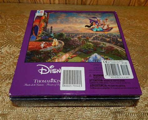 Thomas Kinkade Disney Aladdin 750pc Puzzle 24 X 18 2014 Ceaco