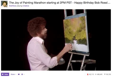 After Pulling In 56m Viewers Twitch Is Keeping Bob Ross On The Air