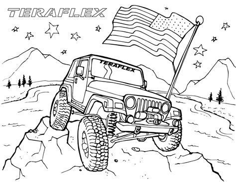 Jeep Wrangler Coloring Pages - Coloring Pages Ideas