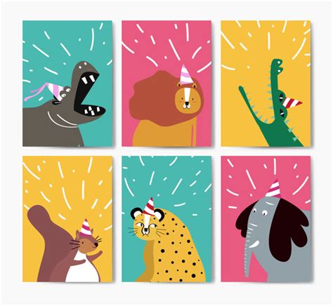 Not to be confused with the new year's celebration hat. Collection of cute animals in party hats cartoon Vector ...