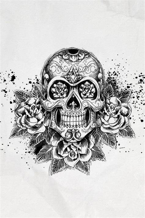 Find the perfect word, quote or message to inspire yourself & others today. Skull & Rose design | Skull rose tattoos, Sugar skull ...
