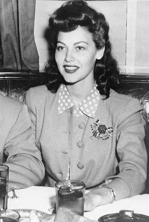 Ava Gardner As A Brand New Teenaged Starlet In The Early 40s Wearing