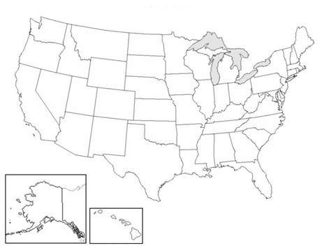 Vide NOUS la carte Vierge carte des états unis Amérique du Nord Amérique