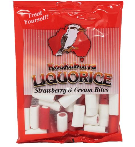 Kookaburra Strawberry And Cream Liquorice Bites Licorice