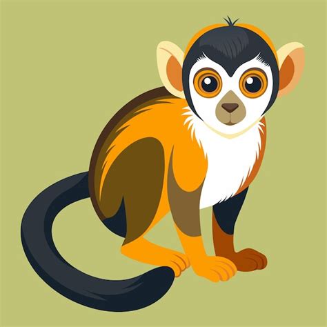 Premium Vector | Discover Playful Facts About Squirrel Monkeys and