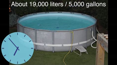 Filling Up A 16 X 48 Intex Ultra Frame Pool With Water How Long