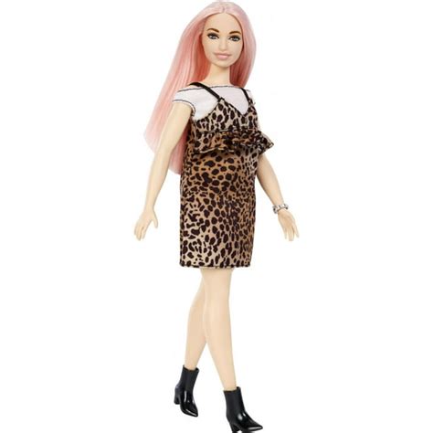 Barbie Fashionistas Doll Curvy Body Type With Leopard Print Dress