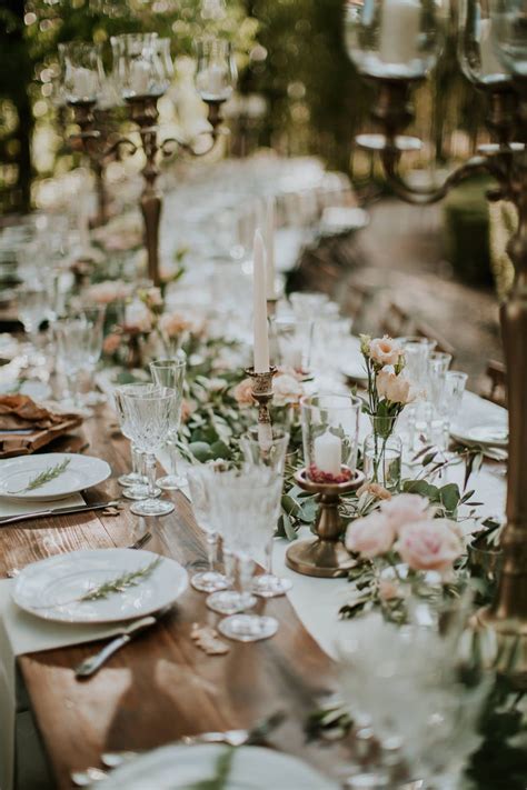 The friar says 'so smile the heavens upon this holy act'. Elegant Tablescape in 2020 | Tuscan wedding, Destination wedding, Wedding