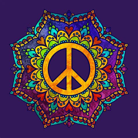 Peace Mandala Digital Art By Serena King
