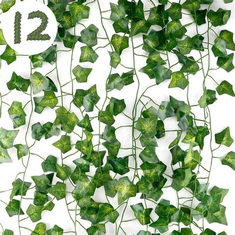 buy dazspirit 12pcs artificial ivy leaf garland 84 ft artificial ivy vines fake vine leaves