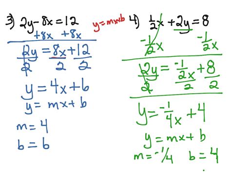 Solving An Equation For Y Ymxb Math Algebra Showme