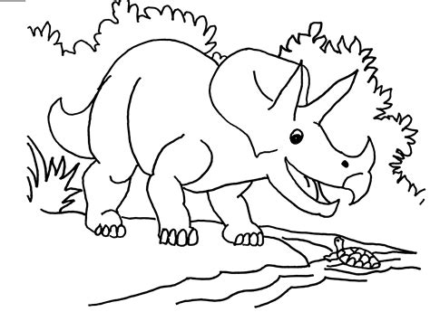 Triceratops Adult Coloring Page