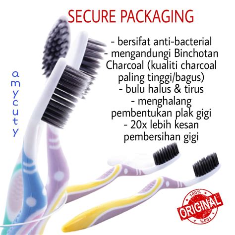 Ready Stock Berus Gigi Anti Bakteria Binchotan Charcoal Shopee Malaysia