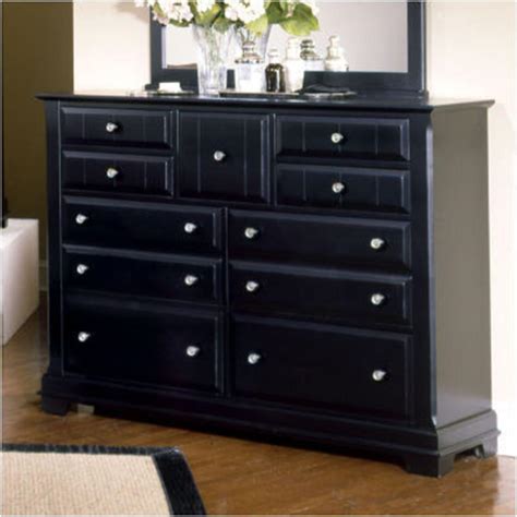 Romantic silhouettes and handcrafted beauty make our collection of dressers together with the artisan furniture builders at bassett, you can create a soothing, warm. Bb16-002 Vaughan Bassett Furniture Triple Dresser - Black
