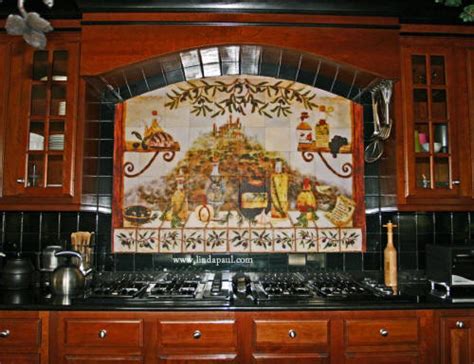 You have a choice of buying your backsplash mural with the border the kitchen murals can be handcrafted in custom dimensions and based on the photo you provide. Italian Tile Backsplash - Kitchen Tiles Murals Ideas