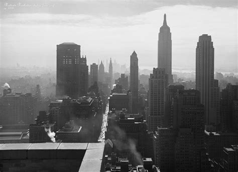 Midtown Manhattan Skyline From Roof New York Ca 1939 Flickr