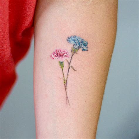 160 Best Carnation Flower Tattoo Designs With Meanings 2021