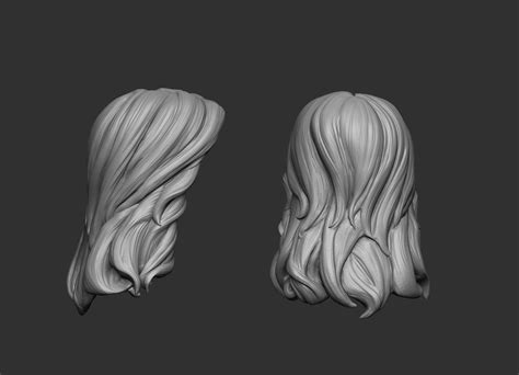 To do this, depict a large number of long and slightly curved lines. Hair stylized 5 3D print model | CGTrader