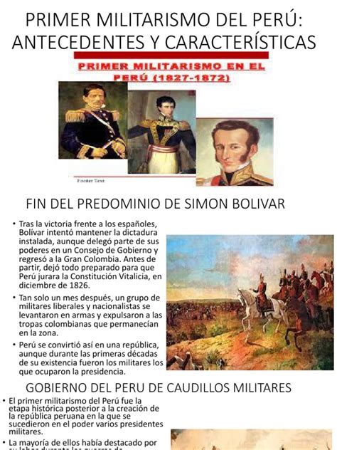 Primer Militarismo Del Perú 1827 1872 Pdf Perú América Del Sur