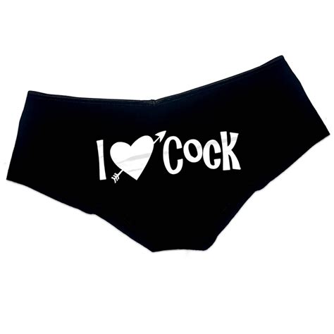 I Love Cock Panties Funny Sexy Slutty Booty Panties Etsy
