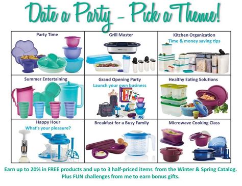 Date A Party And Pick A Tupperware Theme Click Through For More Info