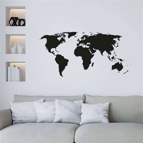 World Map Wall Sticker Leonora Hammond