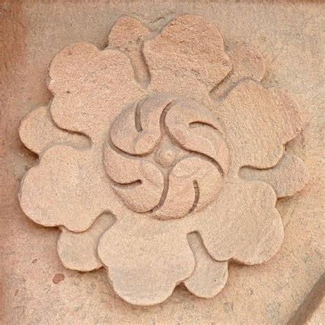 Architectural Detail Of Floral Decoration On The Main Facade Floral