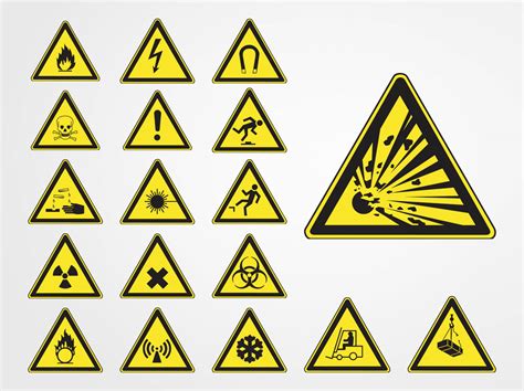 Hazard Symbols Vector Art Graphics Freevector