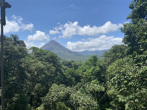 Costa Rican Rainforest With The Arenal Volcano In The Background Rpics