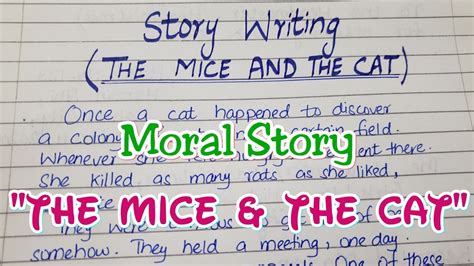The Mice And The Cat Story Moral Stories In English Story Writing
