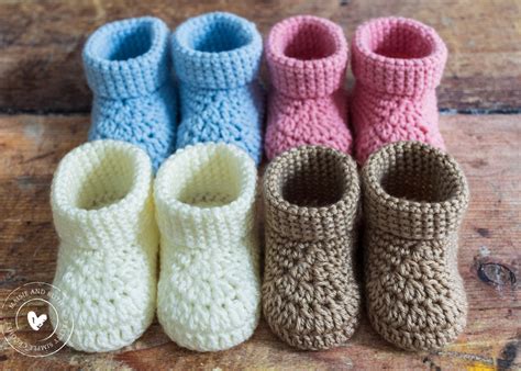 Fast Crochet Baby Booties A Free And Easy Pattern Maisie And Ruth