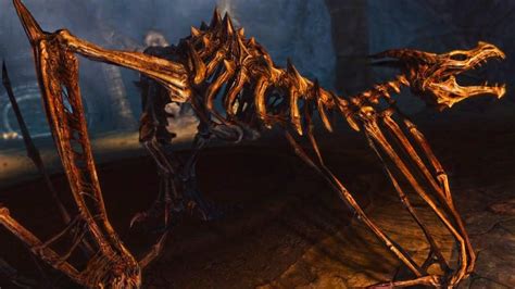Skyrim Special Edition Skeletal Dragon Boss Fight Legendary Youtube