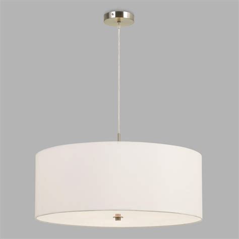 Large White Fabric Drum 3 Light Billie Pendant Lamp By World Market In