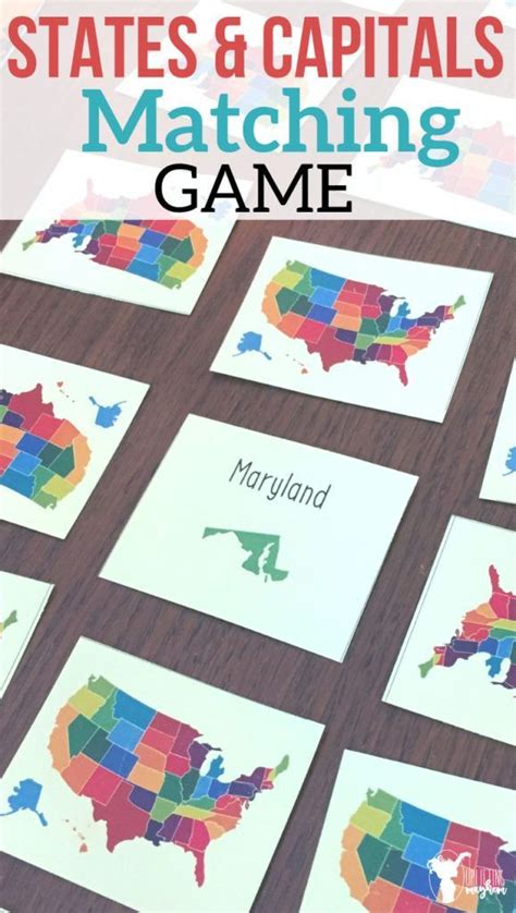 States And Capitals Matching Game States And Capitals Learning