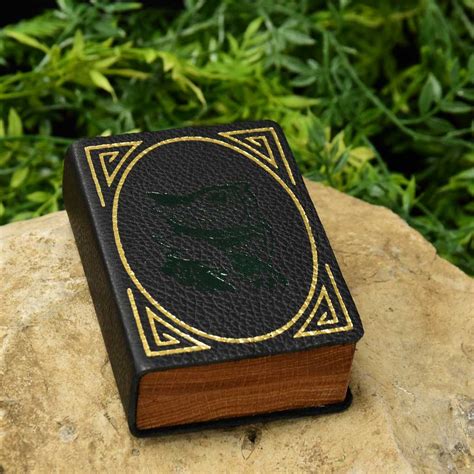 Mini Spellbook Gaming Box Forest Owlbear On Onyx Leather Elderwood