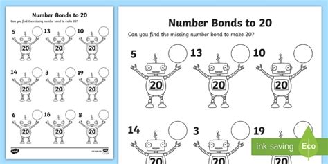 Number Bonds To 20 Activity Teacher Made