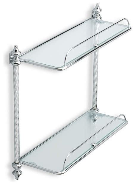 Shop chrome bathroom shelves online for your bathroom remodel or renovation. Double Glass Bathroom Shelf - Traditional - Bathroom ...