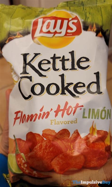 Spotted Lays Kettle Cooked Flamin Hot Limon Potato Chips The