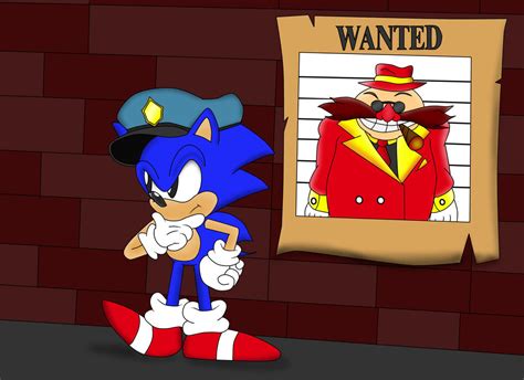 Officer Sonic Tracking Down Mrbig Aka The Eggman By Classicsonicsatam