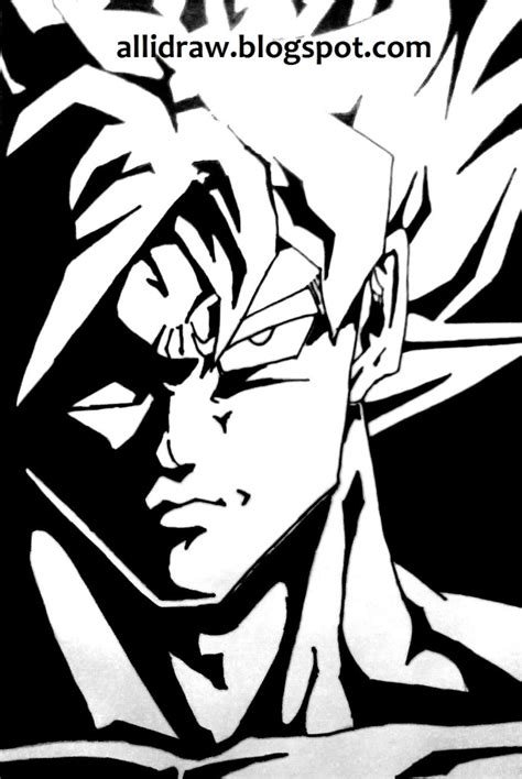 Dragon ball z art black and white. Dragon Ball Z Sketches - My Sketchbook | allidraw | Sketches by Maninder